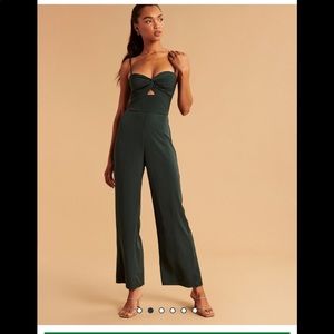 Twist front cutout jumpsuit